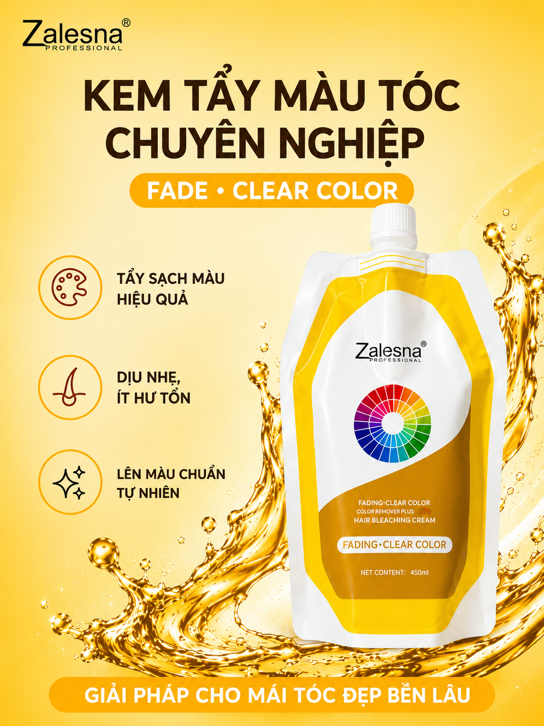 Kem Bóc Màu Zalesna - Bóc Đen, Đỏ, Màu Phủ Bóng
