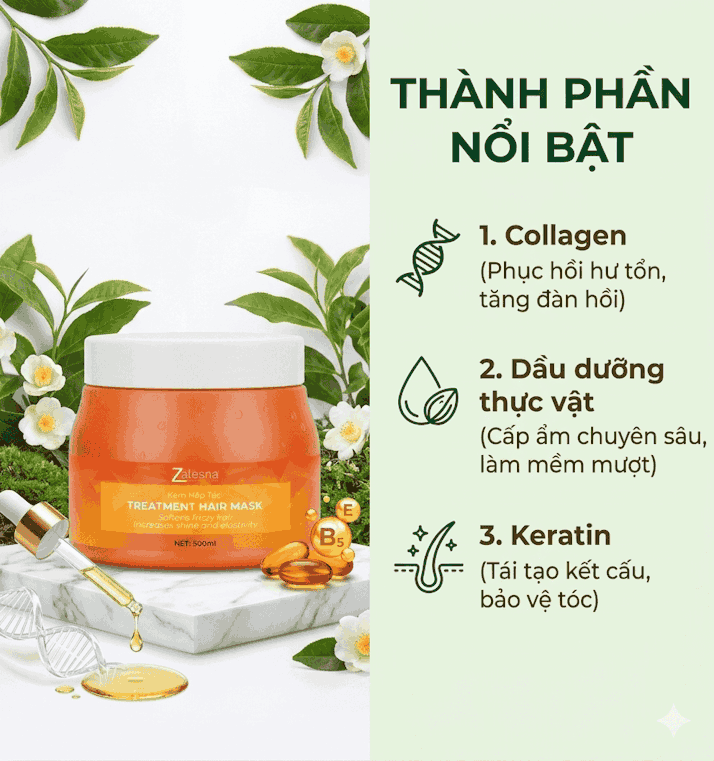 Kem Hấp Phục Hồi Hư Tổn Dạng Hũ 500ml