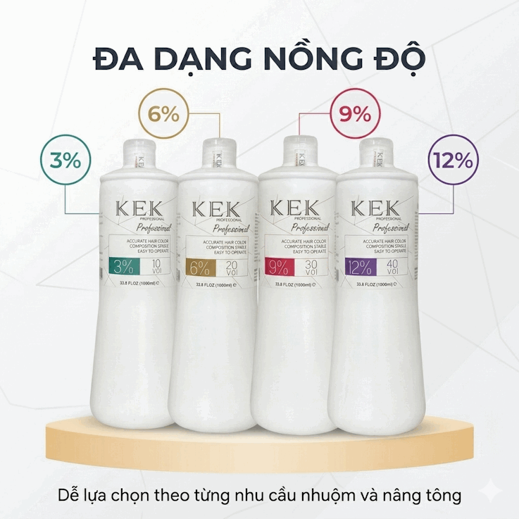 Oxy Trợ Nhuộm KEK Hương Dâu 1000ml