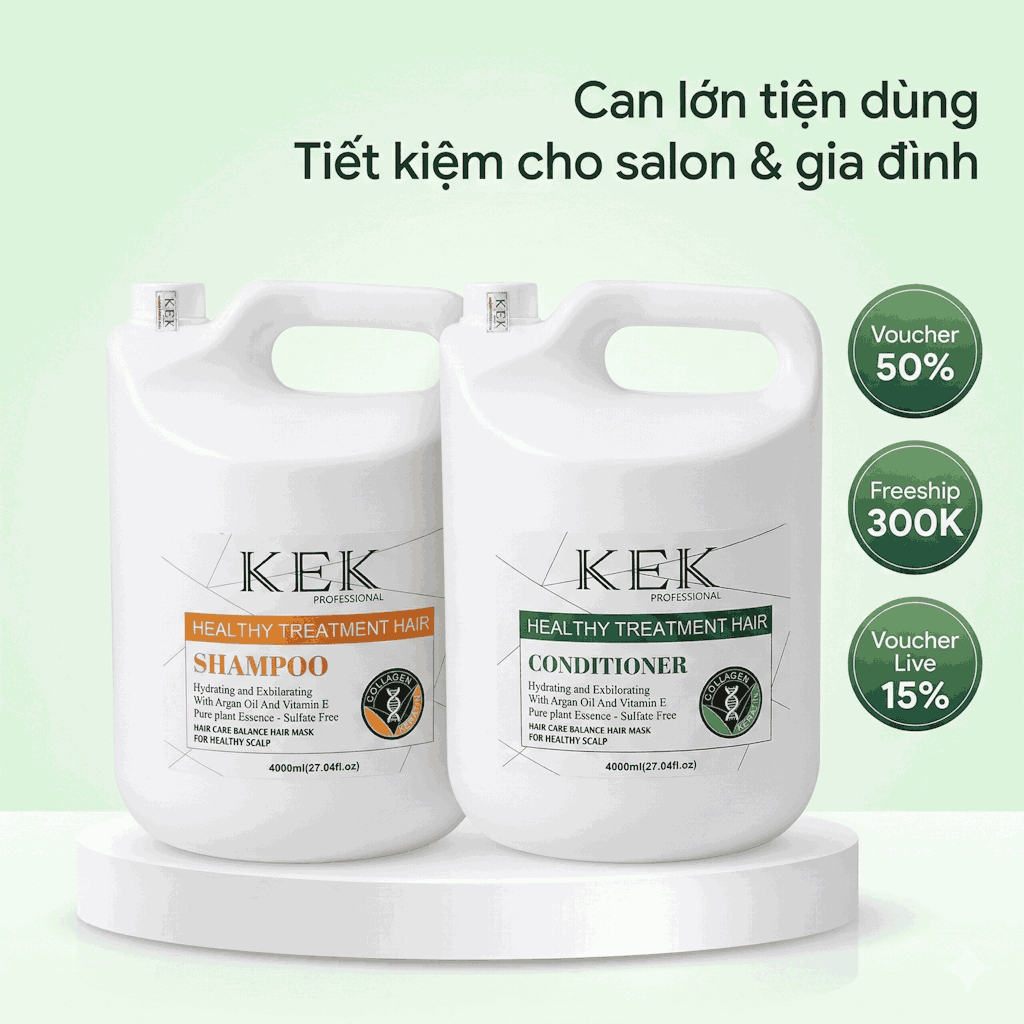 Gội Xả KEK Dưỡng Ẩm Phục Hồi Can Lớn 4000ml