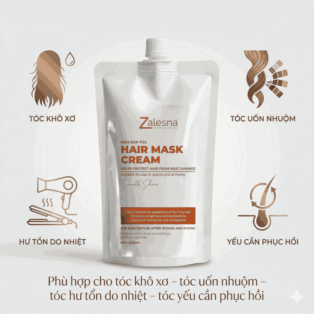 Kem Hấp Phục Hồi Tóc Hư Tổn Dạng Túi 500ml - 1000ml