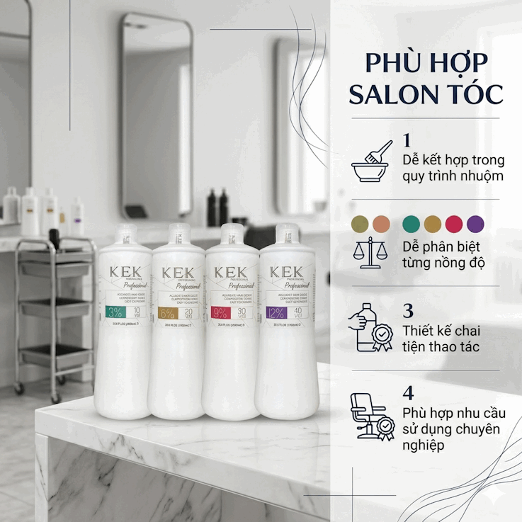 Oxy Trợ Nhuộm KEK Hương Dâu 1000ml