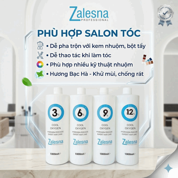 Oxy Trợ Nhuộm Zalesna Hương Bạc Hà 1000ml