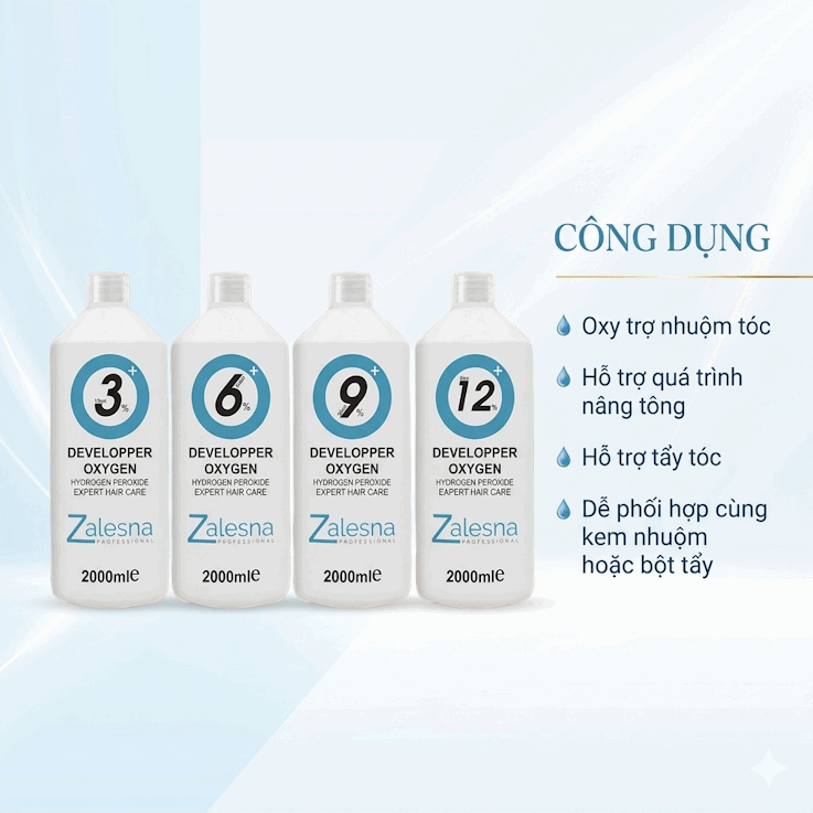 Oxy Trợ Nhuộm Zalesna Hương Dâu 2000ml
