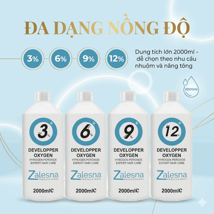 Oxy Trợ Nhuộm Zalesna Hương Dâu 2000ml
