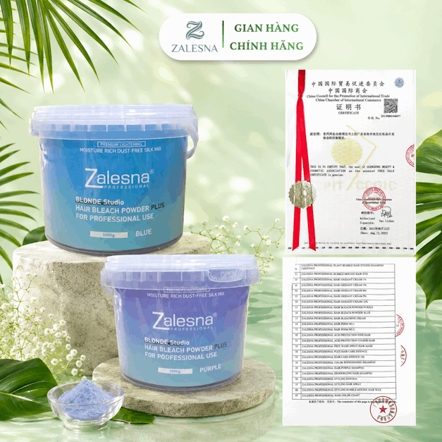 Bột Tẩy Tóc Zalesna, Bột Mịn Không Hắc Dung Tích 1000g