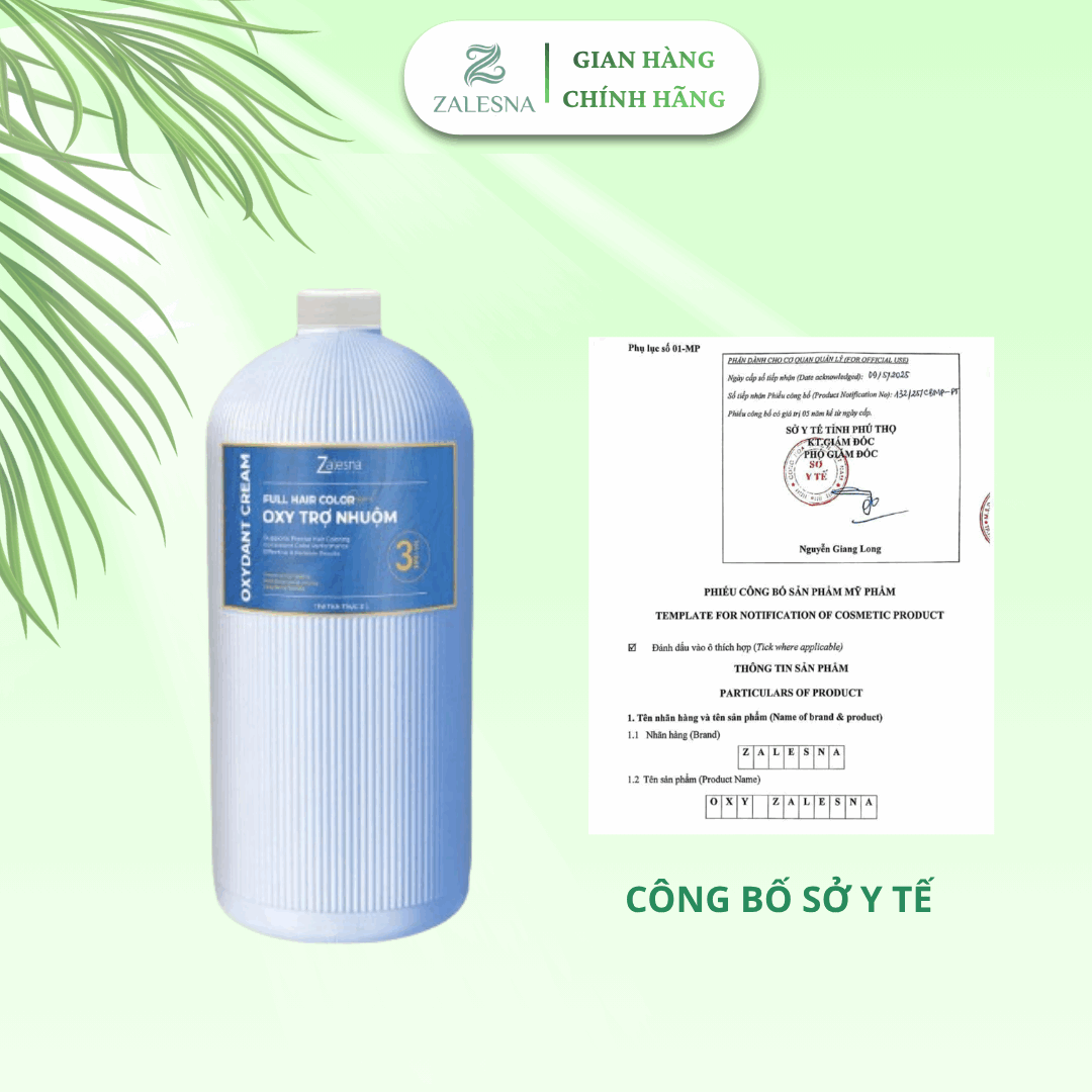 Oxy Trợ Nhuộm Zalesna Hương Bạc Hà 2000ml