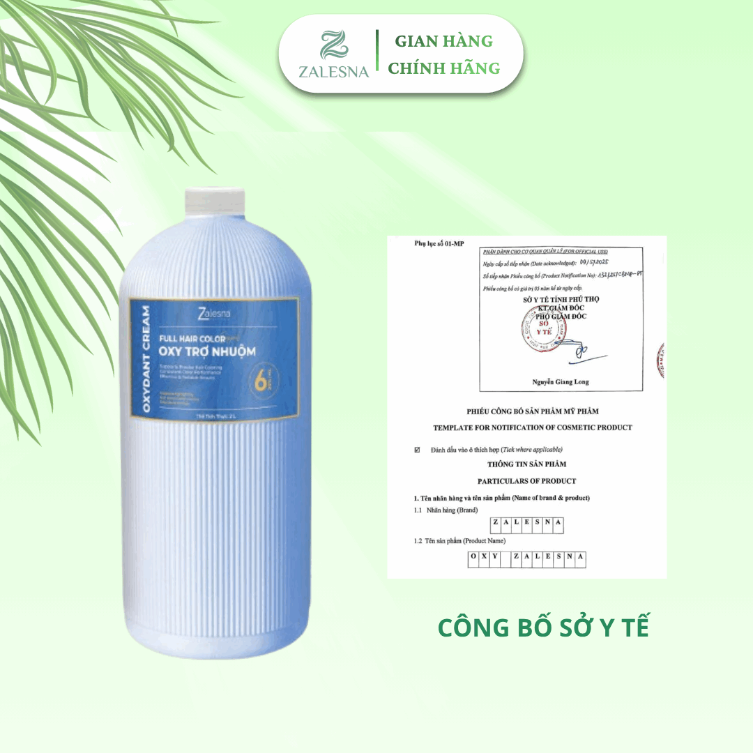 Oxy Trợ Nhuộm Zalesna Hương Bạc Hà 2000ml
