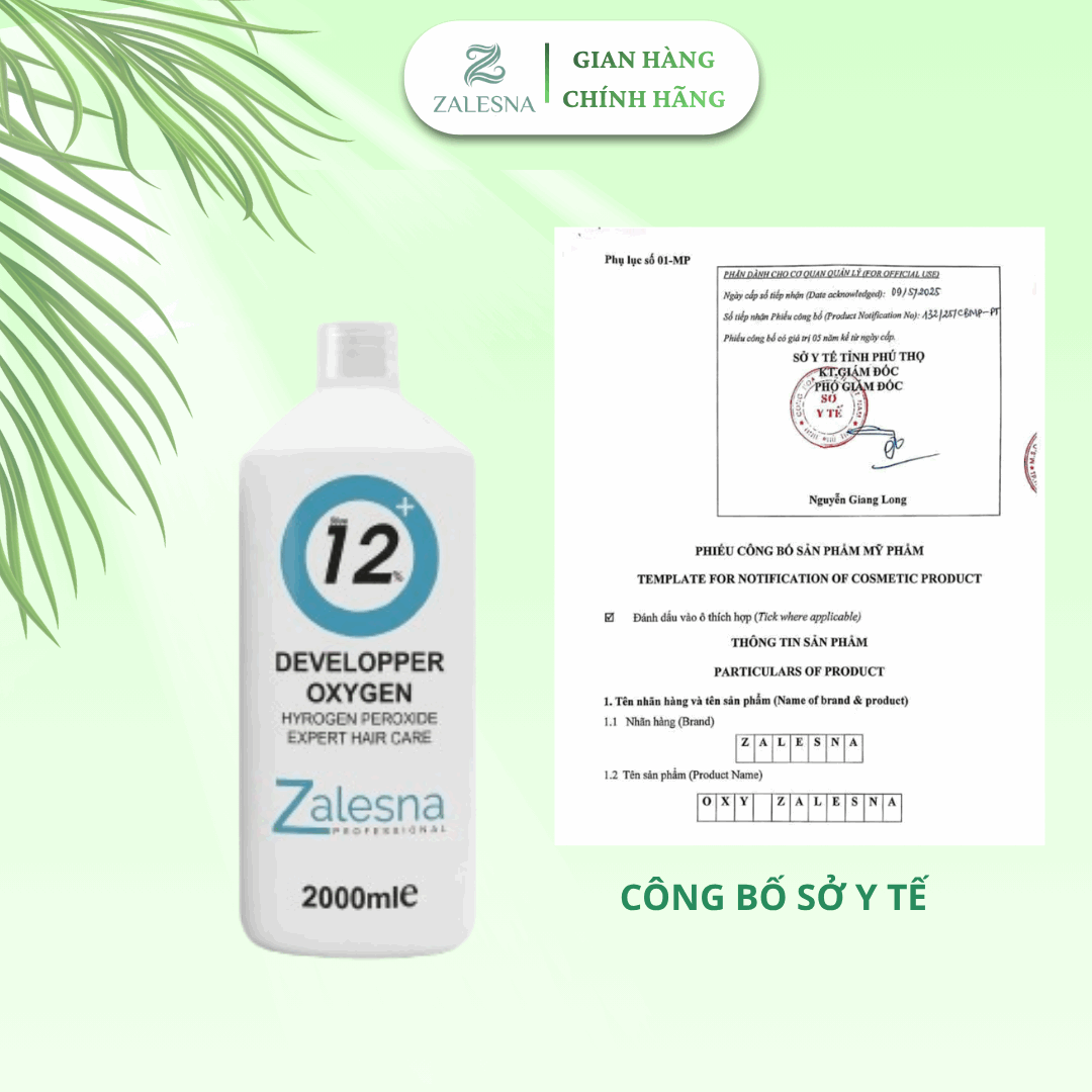 Oxy Trợ Nhuộm Zalesna Hương Dâu 2000ml