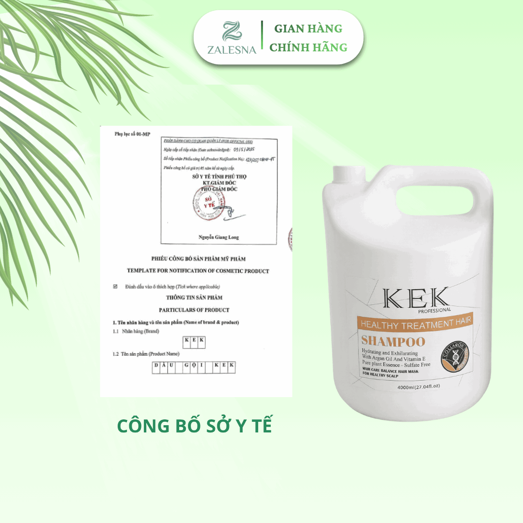 Gội Xả KEK Dưỡng Ẩm Phục Hồi Can Lớn 4000ml