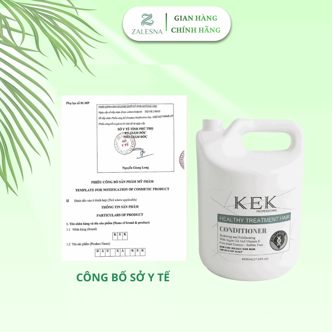 Gội Xả KEK Dưỡng Ẩm Phục Hồi Can Lớn 4000ml