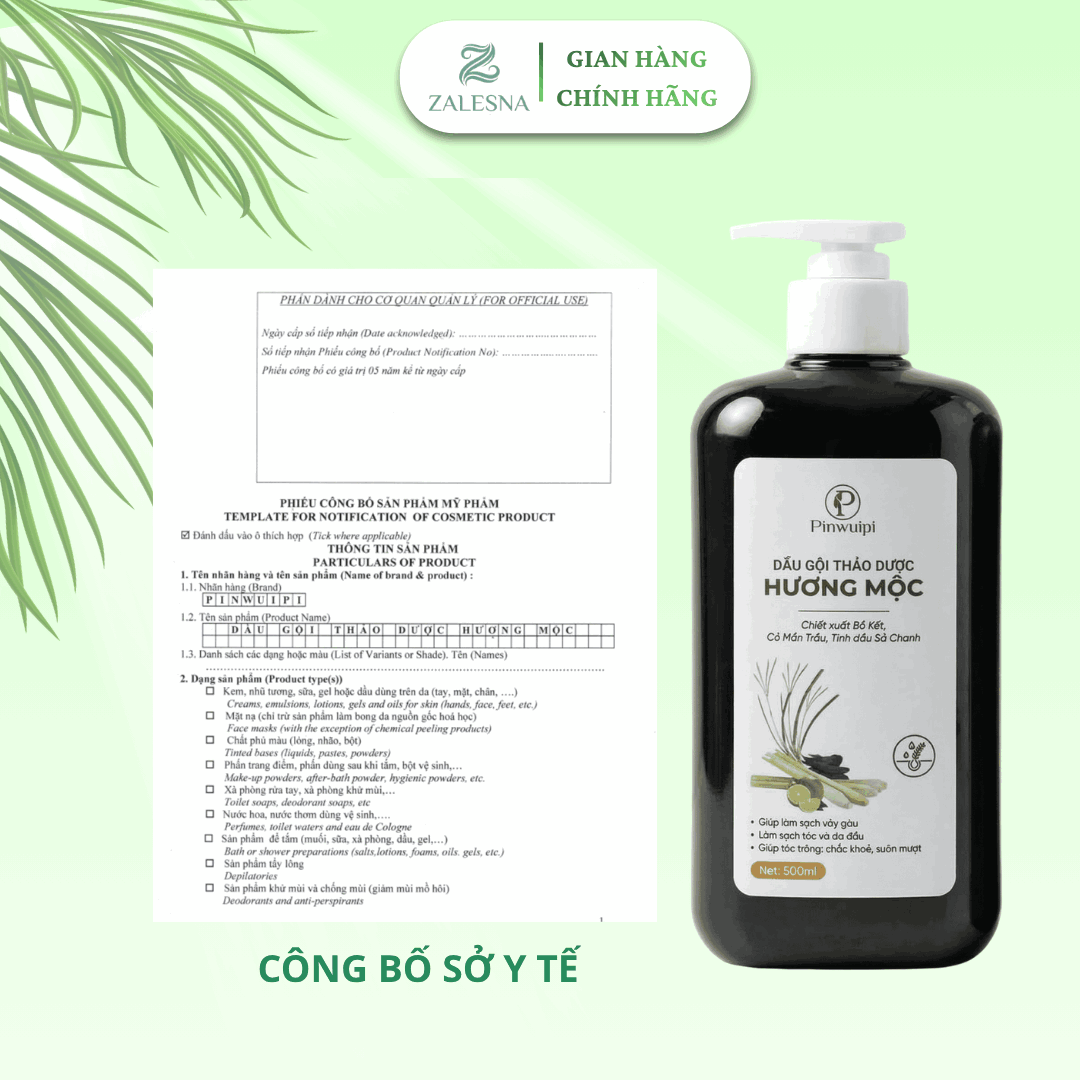 Dầu Gội Xả Pinwuipi Thảo Dược Thiên Nhiên 500ml